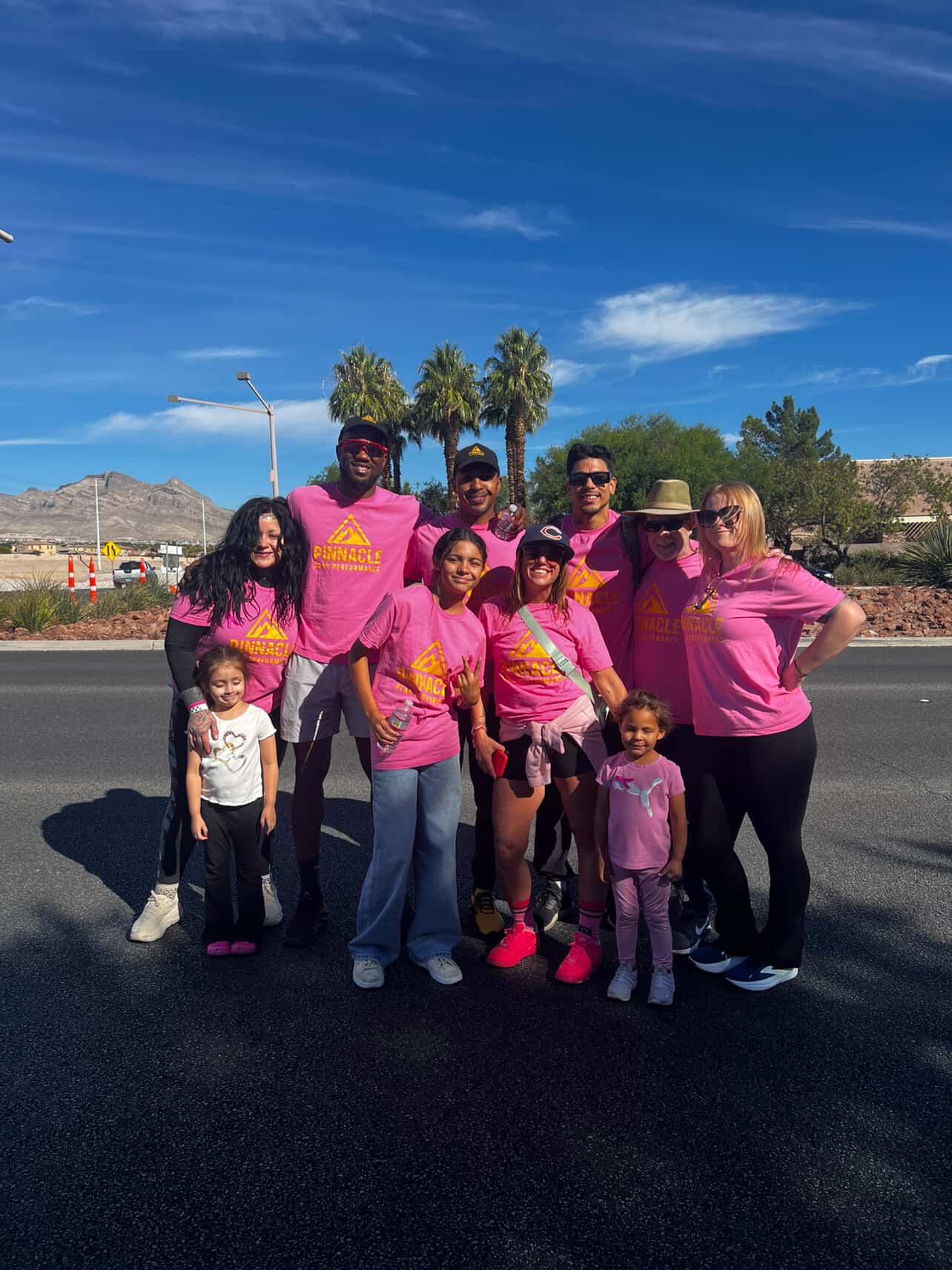 The Pinnacle community at a cancer awareness walk
